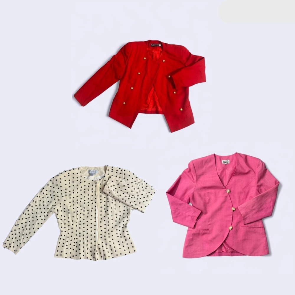 Vintage Womens Blazer Jacket Lot 7 Pc 60s 70s 80s 90s Y2K Reseller Clothing Lot - Picture 1 of 8
